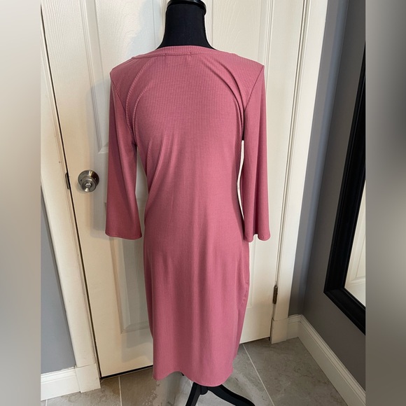 Kaileigh Knit Fitted Ruched Dresss - Picture 2 of 5